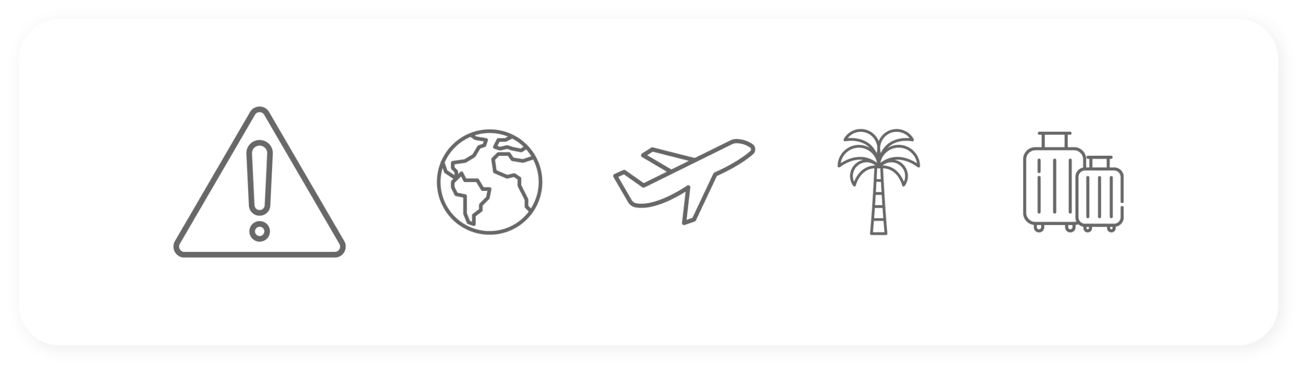 illustration montrant quelques clichés possibles pour un logo pour une agence de voyages