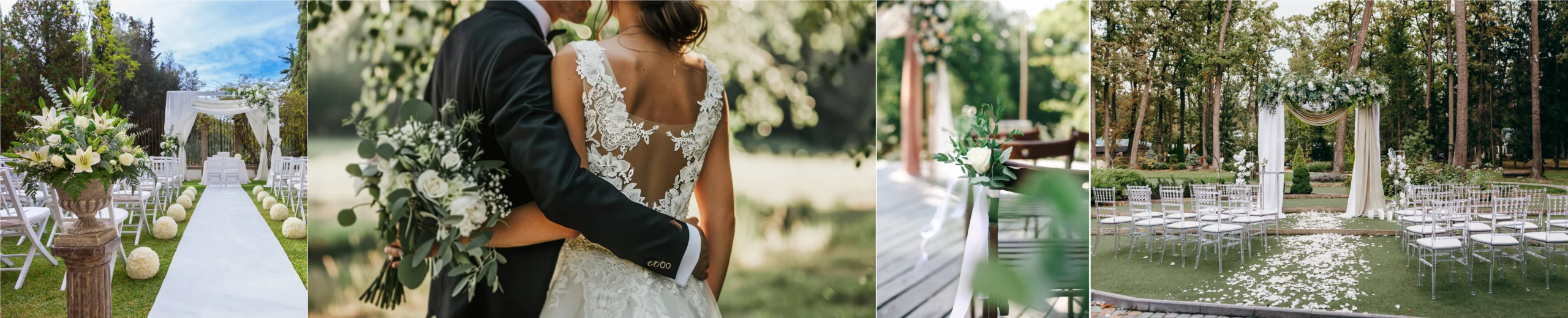 Photos de mariage à l'extérieur pour illustrer l'univers de Kareva wedding planner