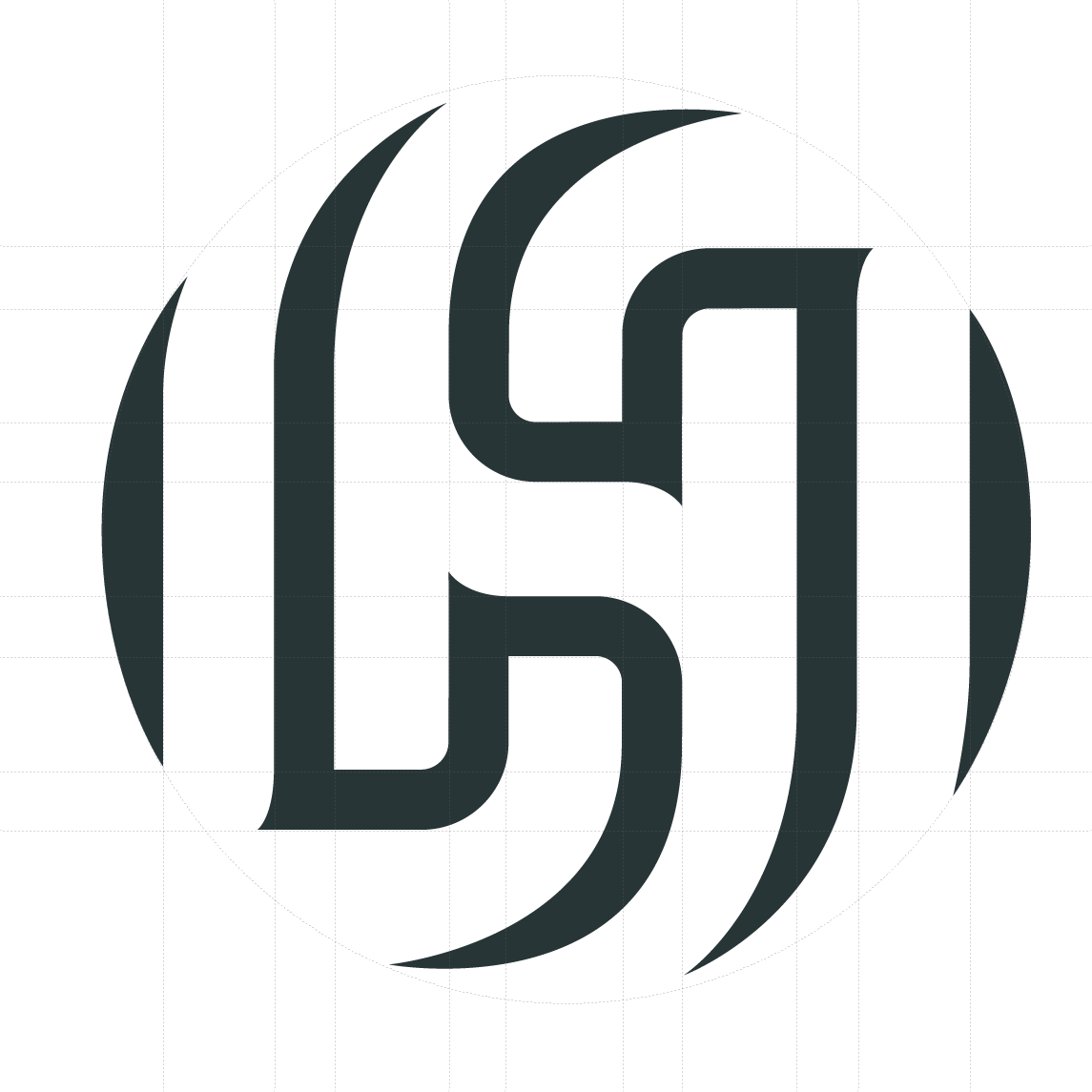 Logo le Hublot avec lignes de construction